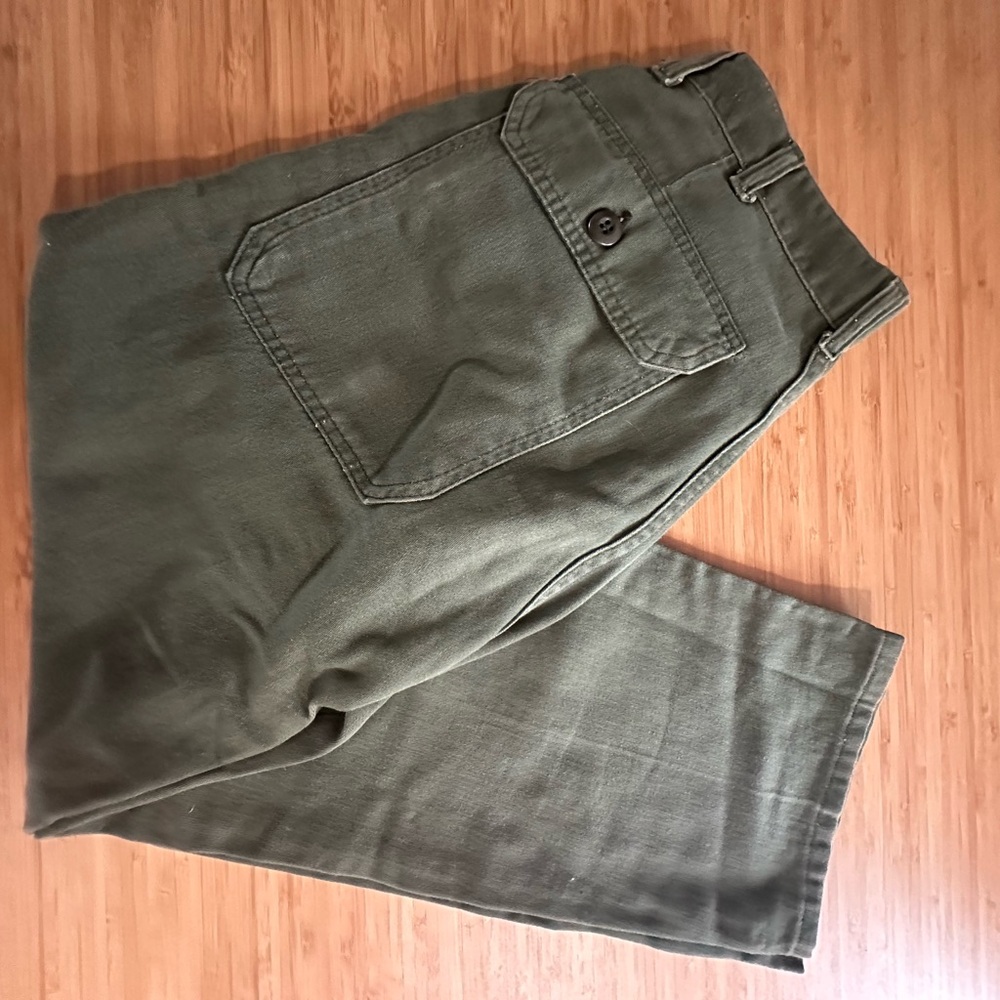 Army surplus Green Cargo Pants Relaxed Fit